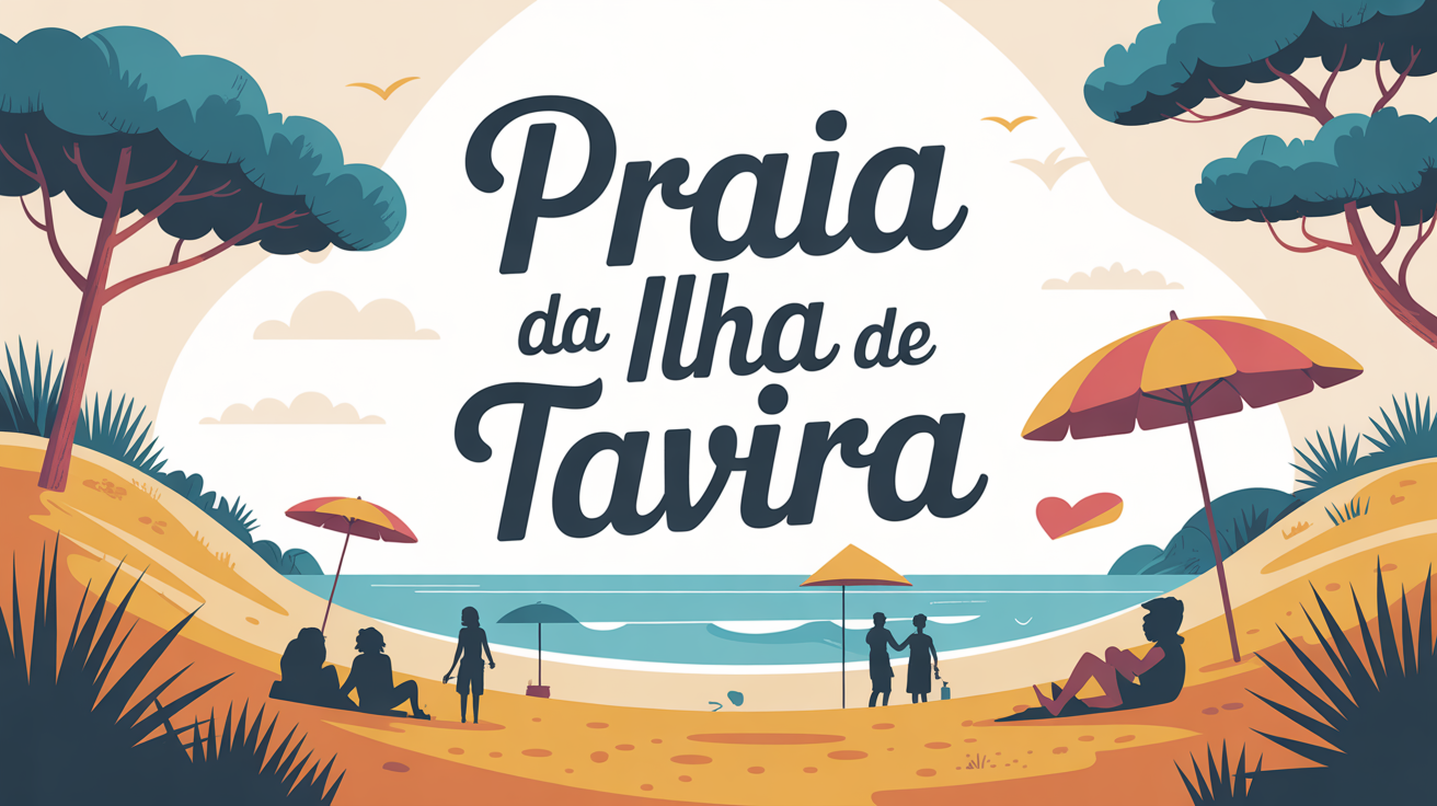 praia da ilha de tavira illustration plage dunes familles