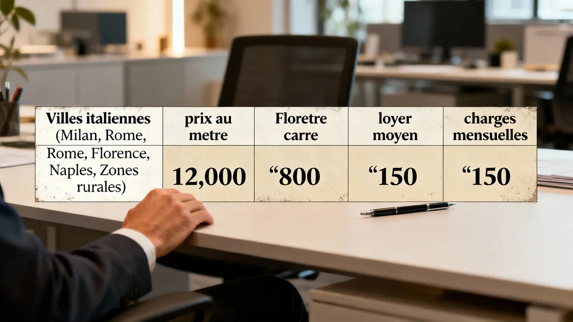 tableau prix loyers immobilier italie 2026 villes charges