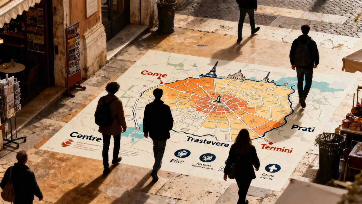 Plan quartiers Rome city break style SEO