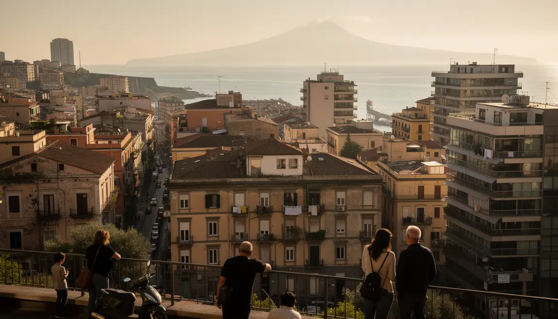 photo naples baie vue quartiers urbains
