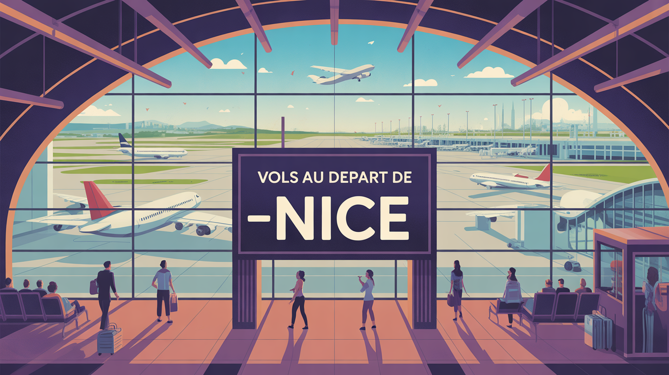 vol au depart de nice vue aeroport