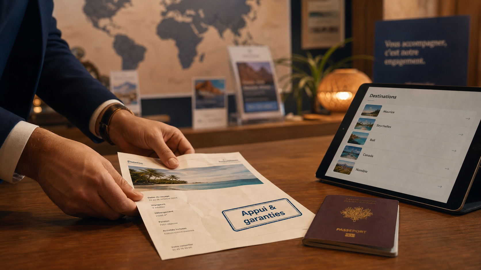Generation voyages : conseiller en agence et appui & garanties pour voyage