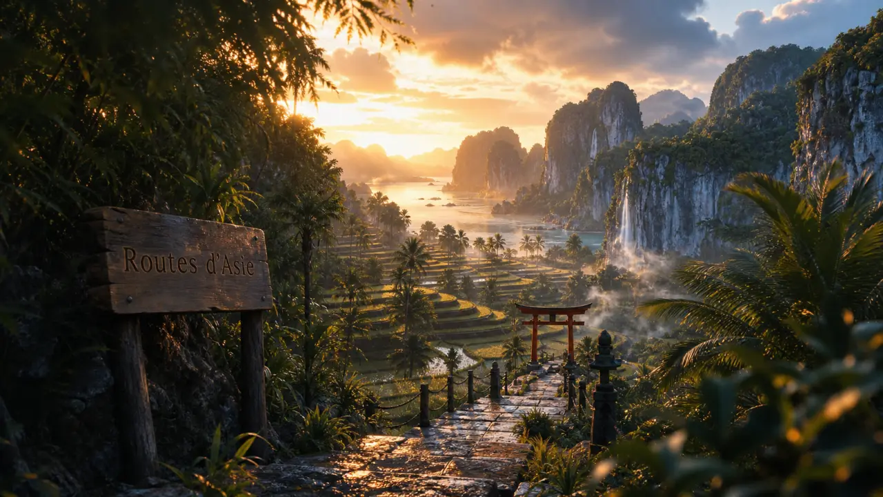 Plus beau pays d asie : torii au Japon, rizières et plages turquoises